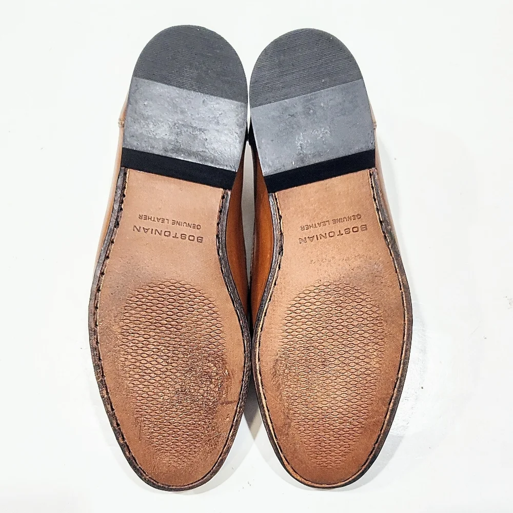 Bostonian Penny Loafers Men’s 8.5M Tan Brown Leather Slip-On Dress Casual Shoes